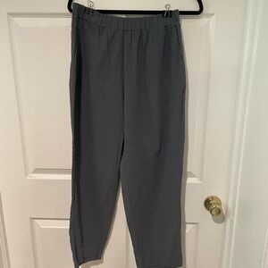 Gray Linen Joggers